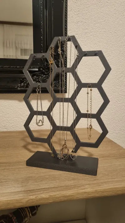 Hex Design Jewelry Stand – Kolye ve Bileklik Takı Standı