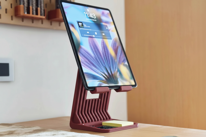 iPad / Tablet Stand Riser – Şarj Kablo Kanallı ve Saklama Bölmeli Premium Tablet Standı