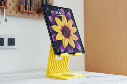 iPad / Tablet Stand Riser – Şarj Kablo Kanallı ve Saklama Bölmeli Premium Tablet Standı