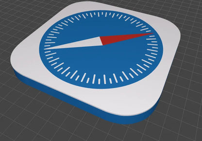Apple Safari Logo – Dekoratif Masaüstü ve Duvar Süsü