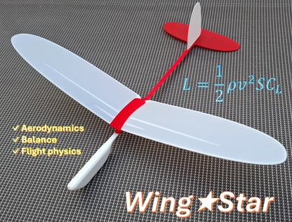WingStar Uçan Planör Modeli | 3D Baskı Serbest Uçuş Oyuncağı