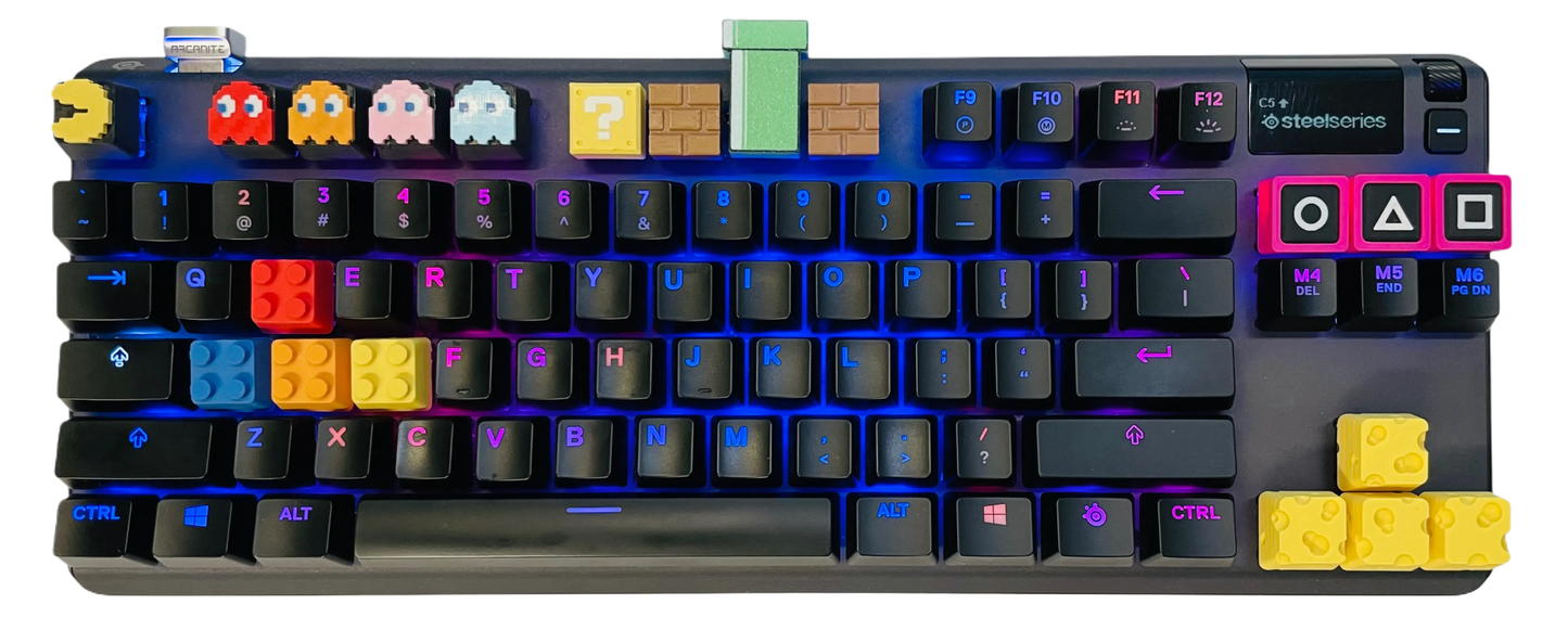 LEGO Esintili Tuş Başlığı (Keycap) | Mekanik Klavye Tuşu | 4'lü set