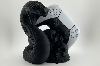 PS5 Controller Stand – Yılan ve Kuru Kafa Tasarımlı Premium Oyun Kumandası Standı