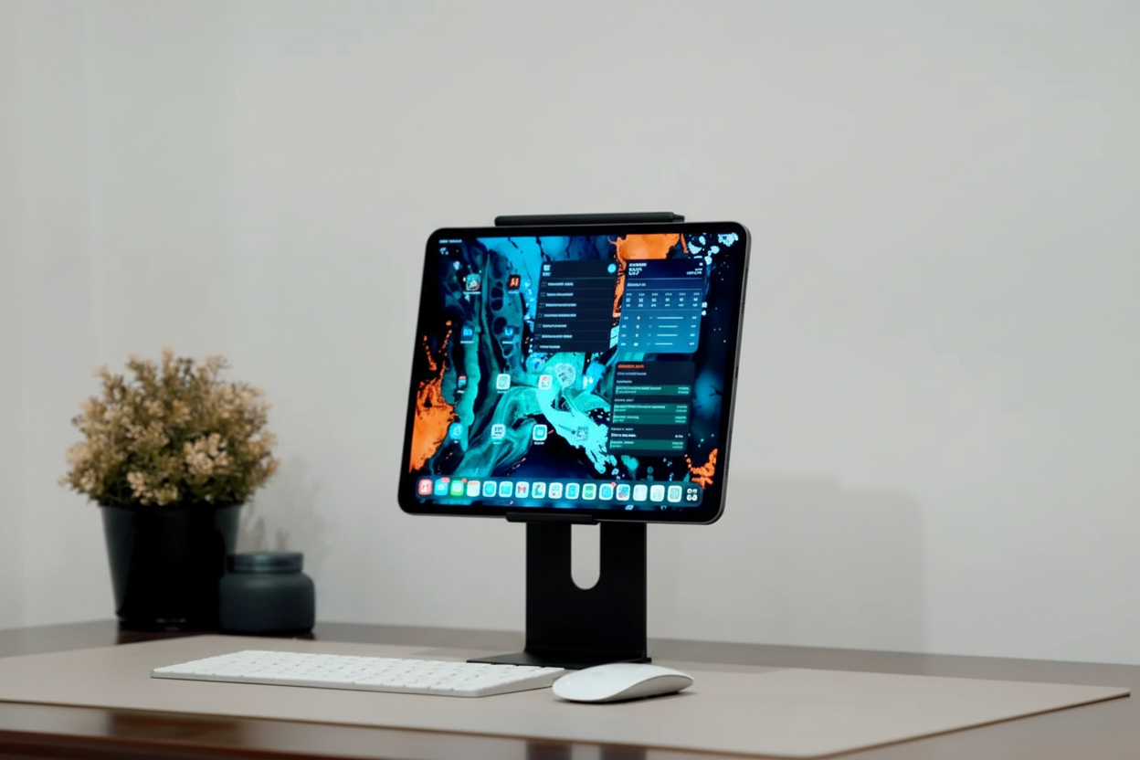 iPad Studio Stand V2 – Modern, Ayarlanabilir ve Şık iPad Masaüstü Standı
