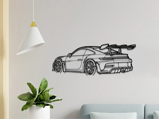 Porsche 911 GT3 RS Duvar Dekoru – Modern Otomobil Silüeti