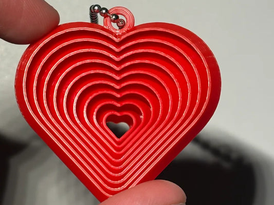 Fidget Kalp Anahtarlık – Hareketli 3D Baskı Stres Giderici Anahtarlık