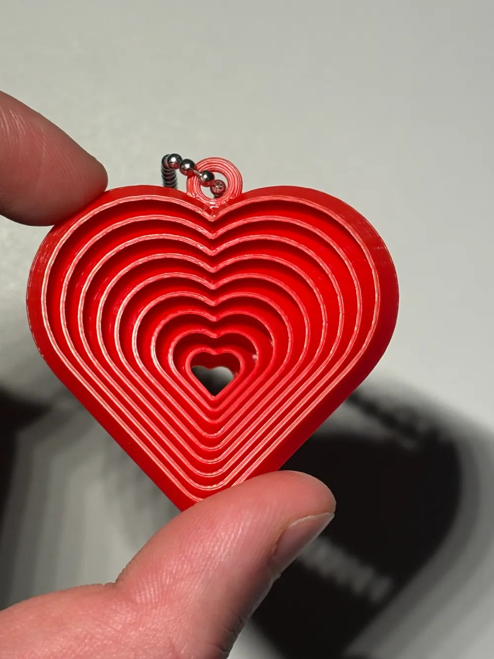 Fidget Kalp Anahtarlık – Hareketli 3D Baskı Stres Giderici Anahtarlık