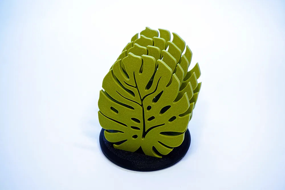 Monstera Yaprak Bardak Altlığı Seti | Dekoratif Bardak Altlığı ve Standı