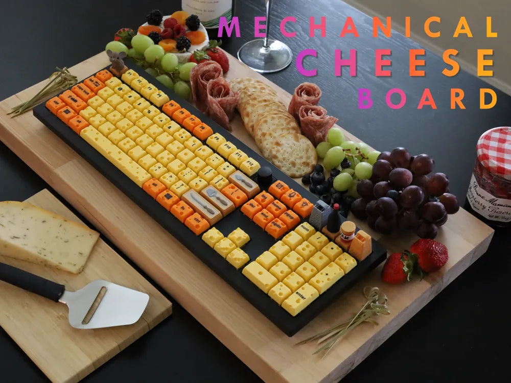 Mechanical Cheese Keyboard Keypad Full Set – Mekanik Peynir Temalı Klavye Seti