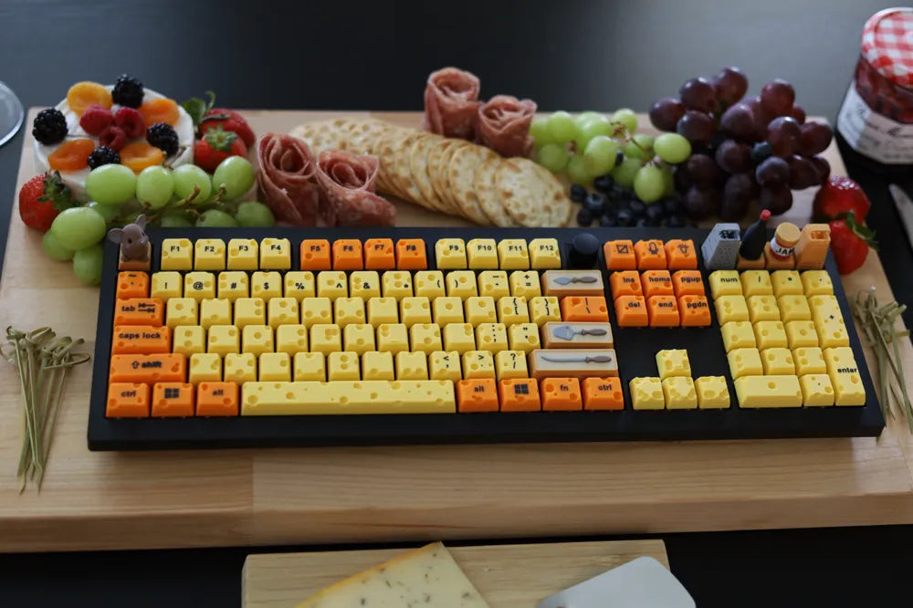 Mechanical Cheese Keyboard Keypad Full Set – Mekanik Peynir Temalı Klavye Seti