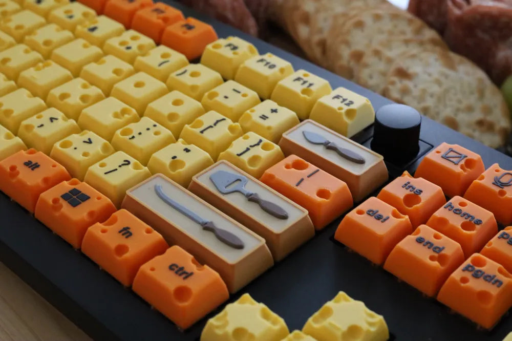 Mechanical Cheese Keyboard Keypad Full Set – Mekanik Peynir Temalı Klavye Seti