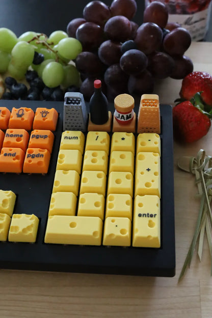 Mechanical Cheese Keyboard Keypad Full Set – Mekanik Peynir Temalı Klavye Seti