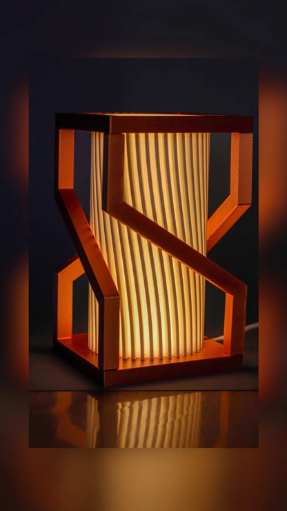 Modern Copper LED Lamp – Modern Bakır Görünümlü 3D Baskı LED Lamba