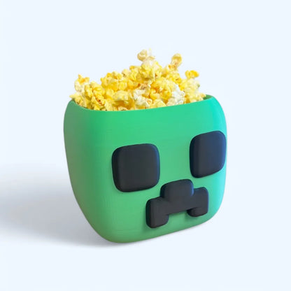 Minecraft Creeper Popcorn Kovası