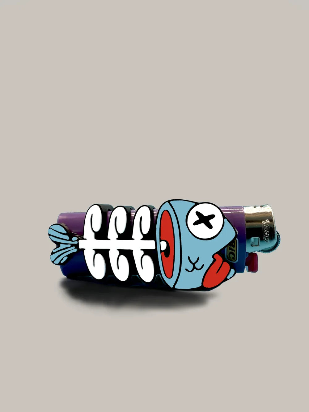 Fishy Lighter Case – Balık Tasarımlı BIC Çakmak Kılıfı | Eğlenceli ve Dikkat Çekici Dekoratif Aksesuar
