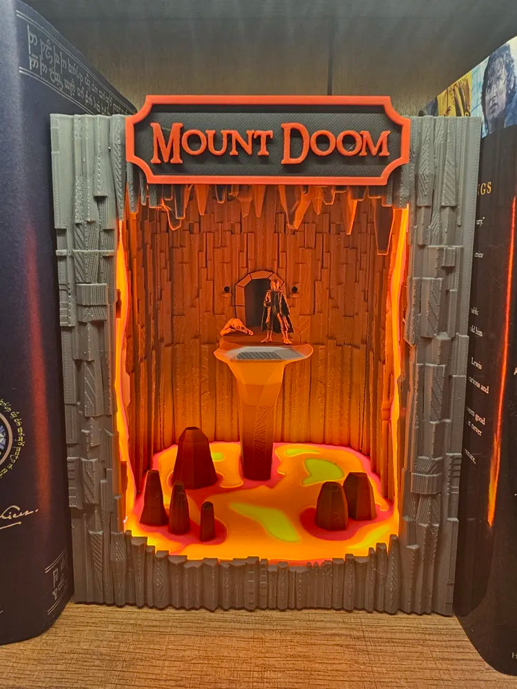 Lord of the Rings Mount Doom Book Nook – Hüküm Dağı Kitaplık Dekoru