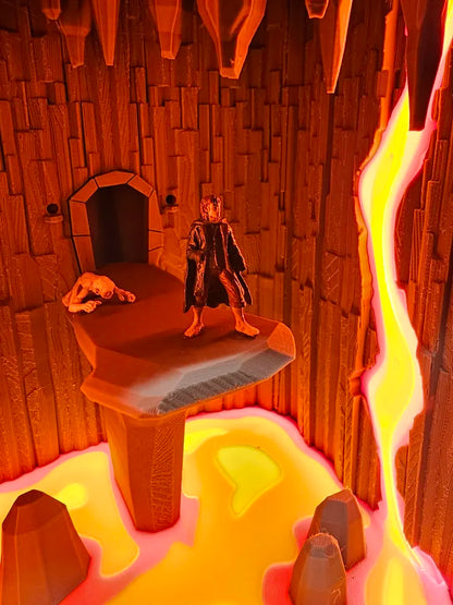 Lord of the Rings Mount Doom Book Nook – Hüküm Dağı Kitaplık Dekoru