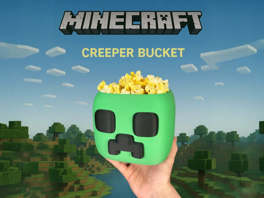Minecraft Creeper Popcorn Kovası