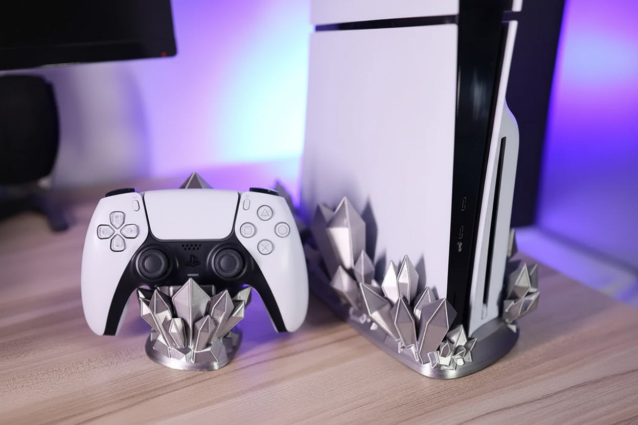 PS5 Slim Stand – PlayStation 5 Slim Dikey Konsol Standı | Modern ve Güvenli Konsol Ayağı