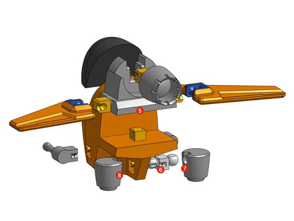 Savaş Uçağı Esintili Drone Model Kiti | Geçmeli 3D Baskı Maket