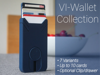 3D Baskı Minimal Kartlık Cüzdan | RFID'siz Mekanik Kart Cüzdanı | İnce ve Şık EDC Cüzdan