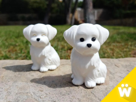 Küçük Malta Teriyeri (Little Maltese Dog) - 3D Baskı Sevimli Köpek Figürü