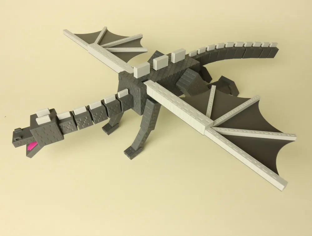 Minecraft Ender Dragon Figürü | Hareketli ve Eklemli 3D Baskı Koleksiyon Modeli