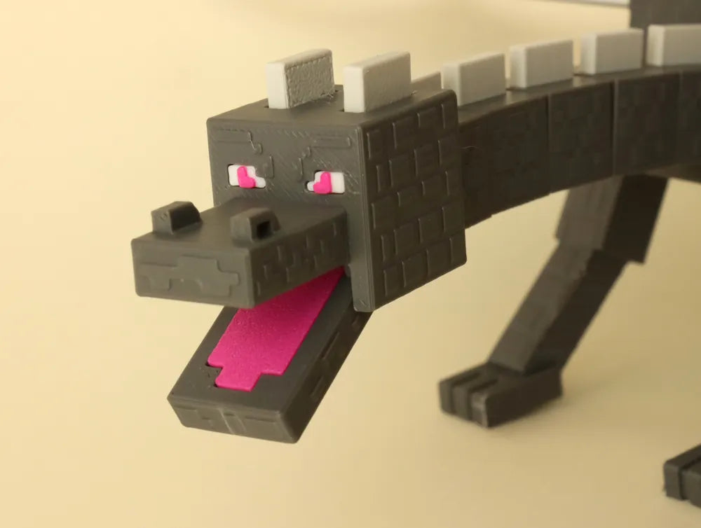 Minecraft Ender Dragon Figürü | Hareketli ve Eklemli 3D Baskı Koleksiyon Modeli