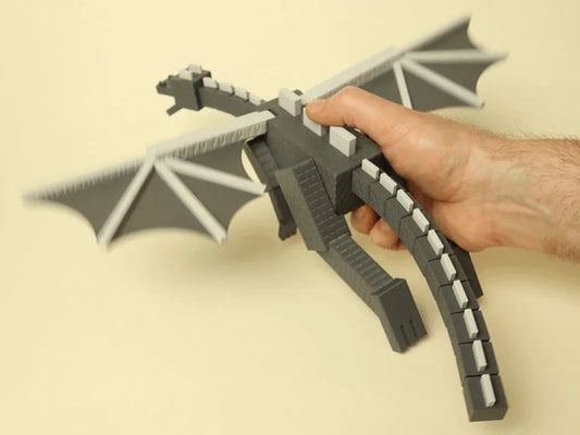 Minecraft Ender Dragon Figürü | Hareketli ve Eklemli 3D Baskı Koleksiyon Modeli