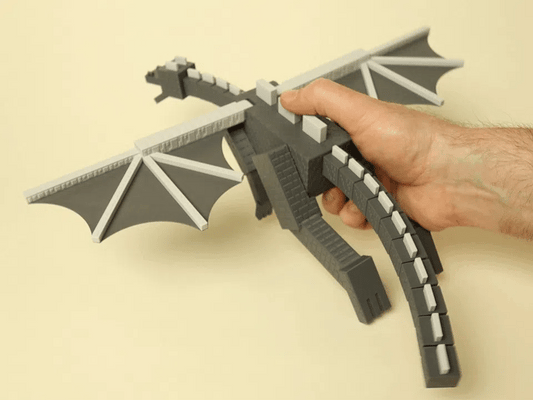 Minecraft Ender Dragon Figürü | Hareketli ve Eklemli 3D Baskı Koleksiyon Modeli