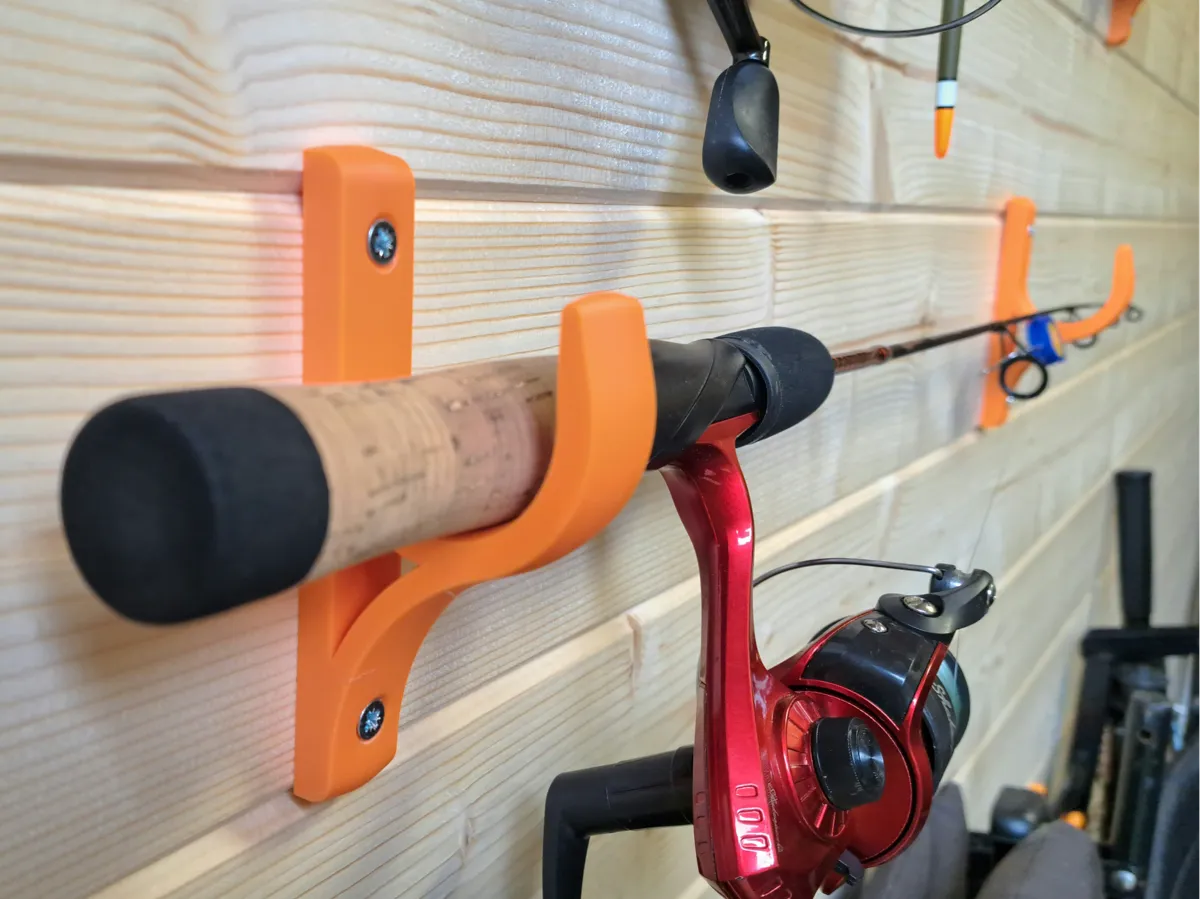 Olta Kamışı Duvar Askılığı – Fishing Rod Wall Mount | Duvara Monte Olta Düzenleyici ve Saklama Aparatı