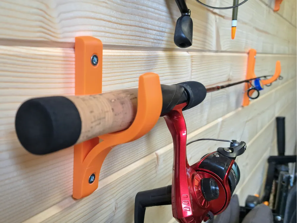 Olta Kamışı Duvar Askılığı – Fishing Rod Wall Mount | Duvara Monte Olta Düzenleyici ve Saklama Aparatı