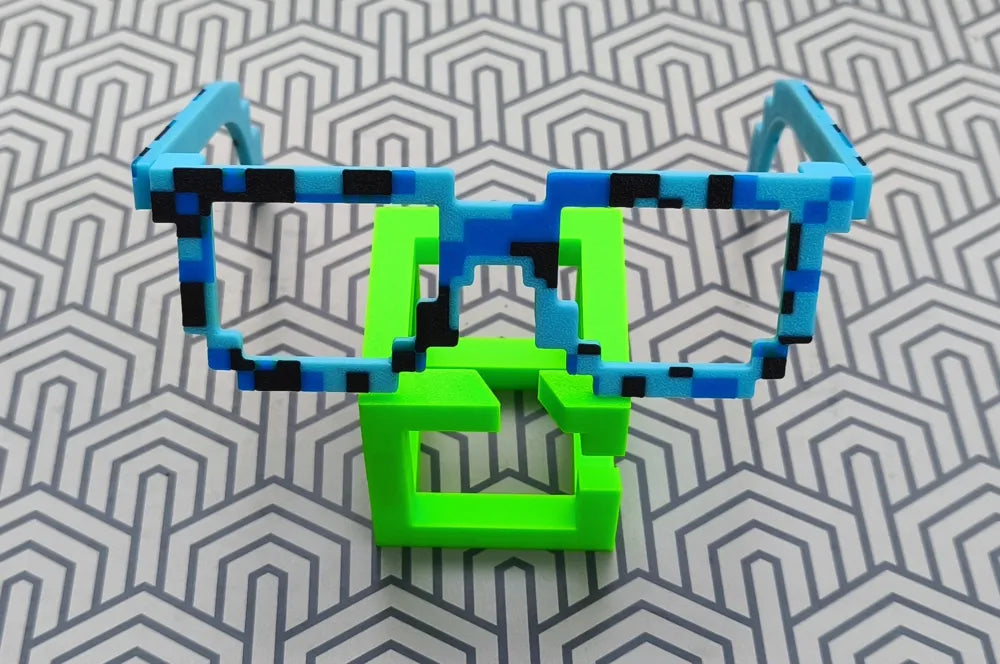Minecraft Piksel Güneş Gözlüğü Mavi