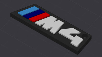BMW M4 Logo Anahtarlık – BMW M Serisi Metalik Görünümlü Şık Anahtarlık (2 adet)