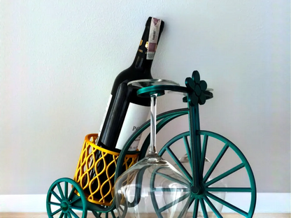 Wine Bottle Holder Tricykl – Üç Tekerlekli Bisiklet Tasarımlı Şarap Şişesi Standı