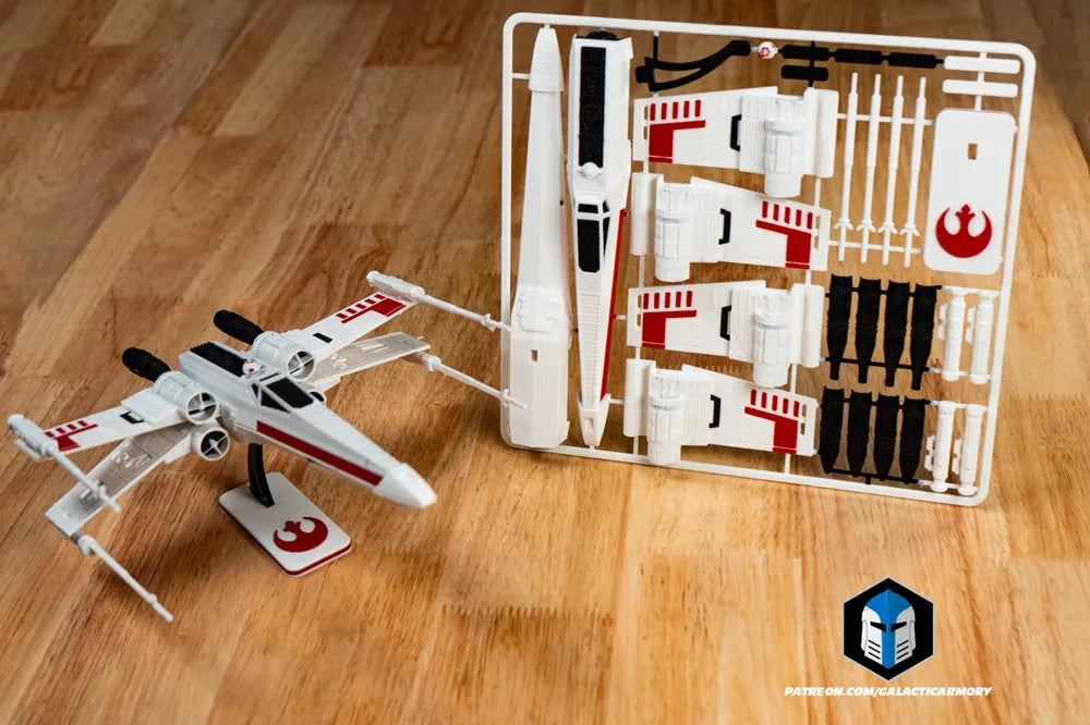X-Wing Kit Card | 1:60 Ölçekli 3D Baskı Model Kiti