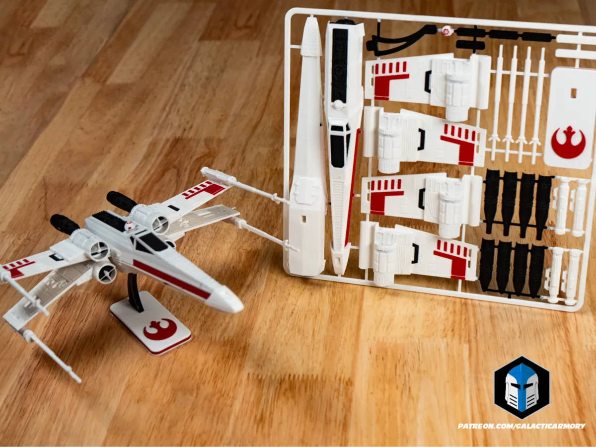 X-Wing Kit Card | 1:60 Ölçekli 3D Baskı Model Kiti