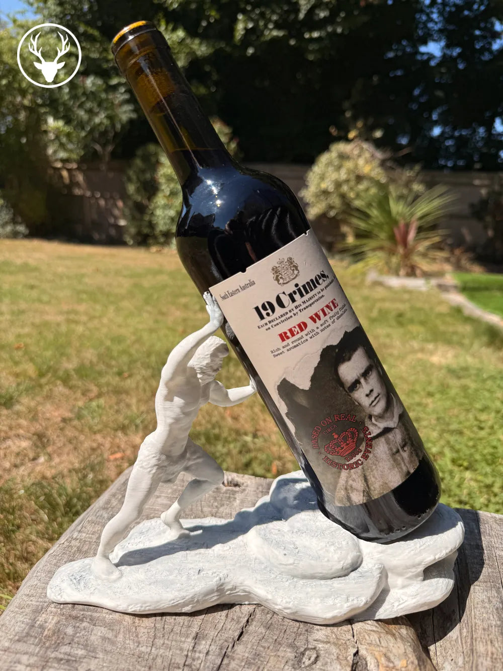 Greek God of Wine Bottle Holder – Antik Yunan Tanrısı Şarap Şişesi Standı | Dekoratif Şişe Tutucu