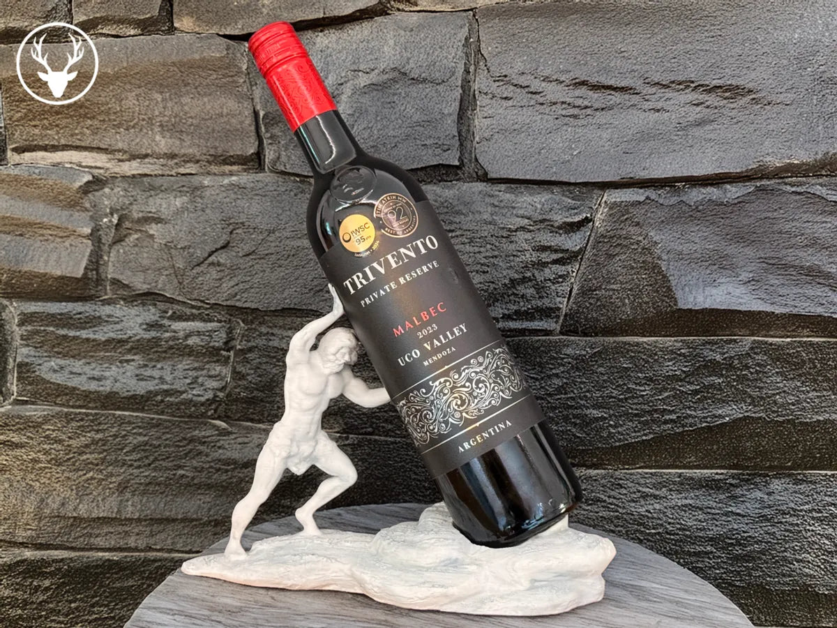 Greek God of Wine Bottle Holder – Antik Yunan Tanrısı Şarap Şişesi Standı | Dekoratif Şişe Tutucu
