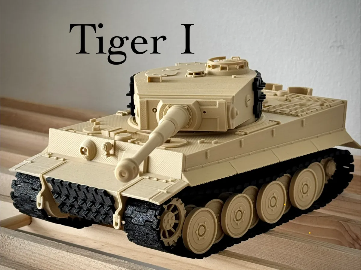 Tiger I Heavy Tank 1:35 Ölçekli Model Kiti | Kolay Baskı ve Montajlı 3D Baskı Modeli