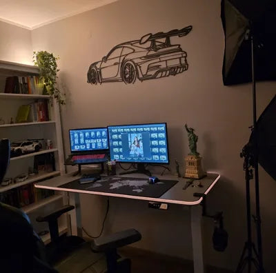 Porsche 911 GT3 RS Duvar Dekoru – Modern Otomobil Silüeti