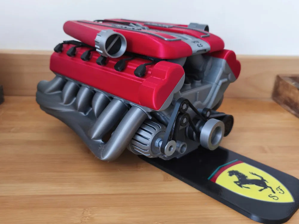Ferrari V12 Motor - 3D Baskı Detaylı Maket ve Koleksiyon Modeli