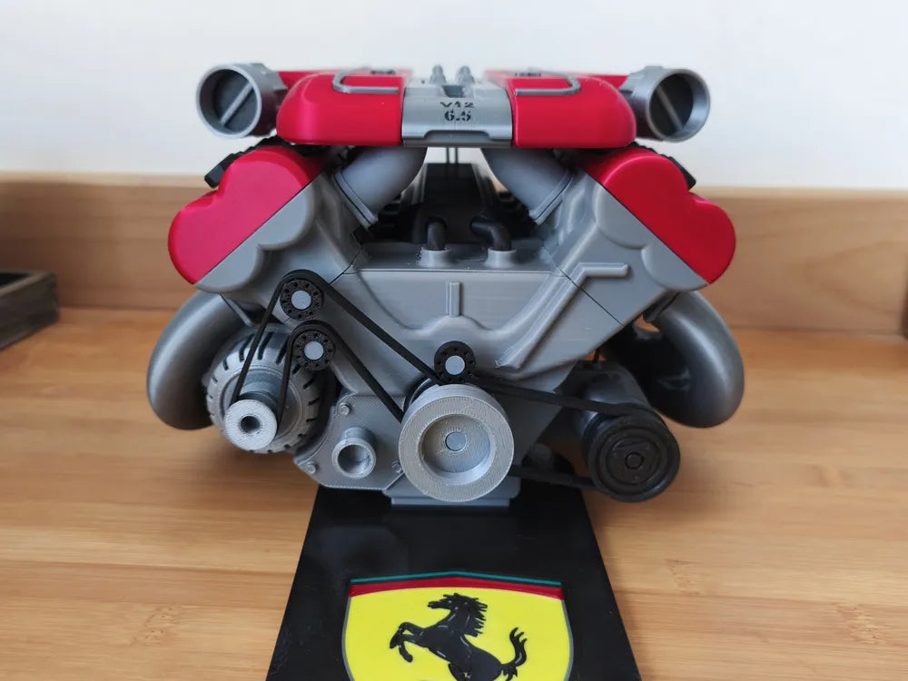 Ferrari V12 Motor - 3D Baskı Detaylı Maket ve Koleksiyon Modeli