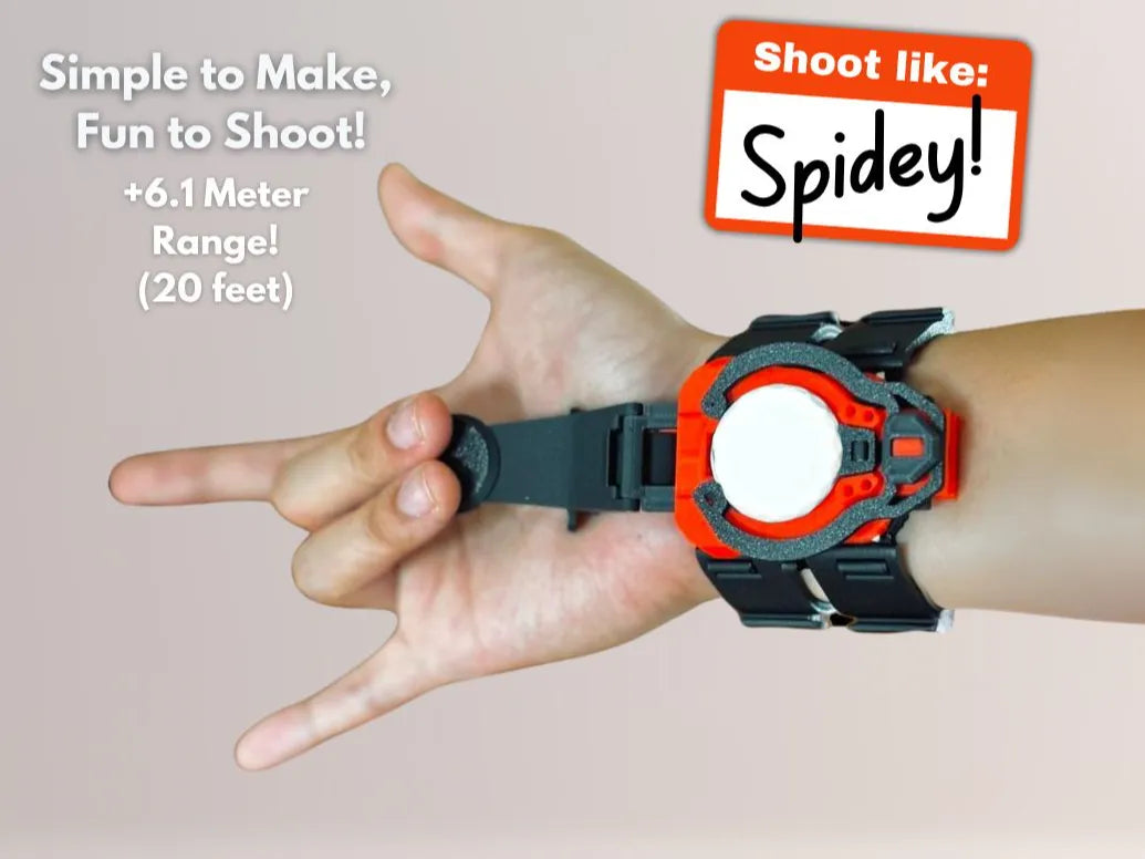 Spidey Disc Launcher MK-I | Bileğe Takılan 3D Baskı Disk Fırlatıcı Modeli