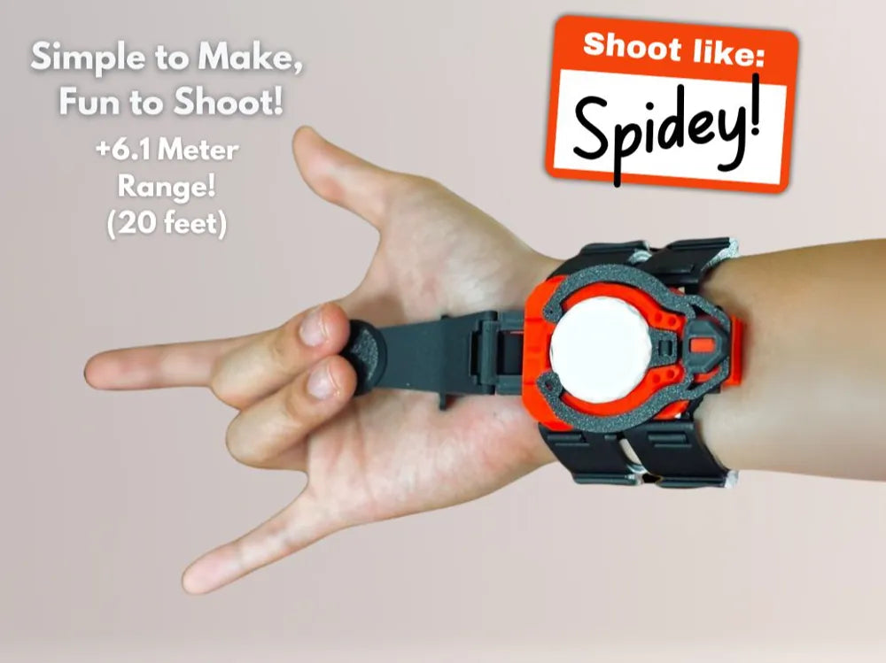 Spidey Disc Launcher MK-I | Bileğe Takılan 3D Baskı Disk Fırlatıcı Modeli