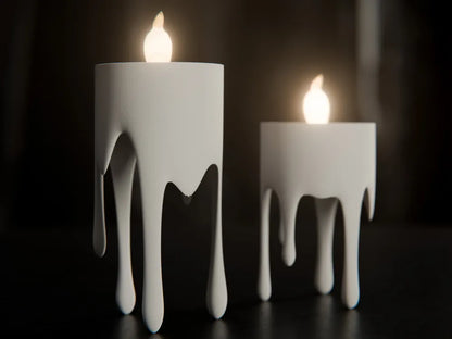 Yüzen Damlayan Mum | LED Tealight Mumluk 2'li Paket