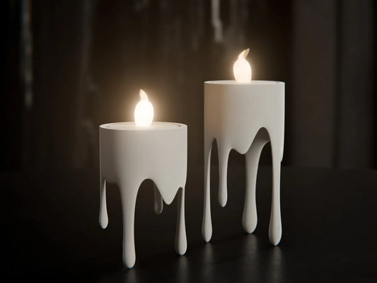 Yüzen Damlayan Mum | LED Tealight Mumluk 2'li Paket