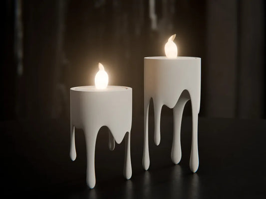 Yüzen Damlayan Mum | LED Tealight Mumluk 2'li Paket
