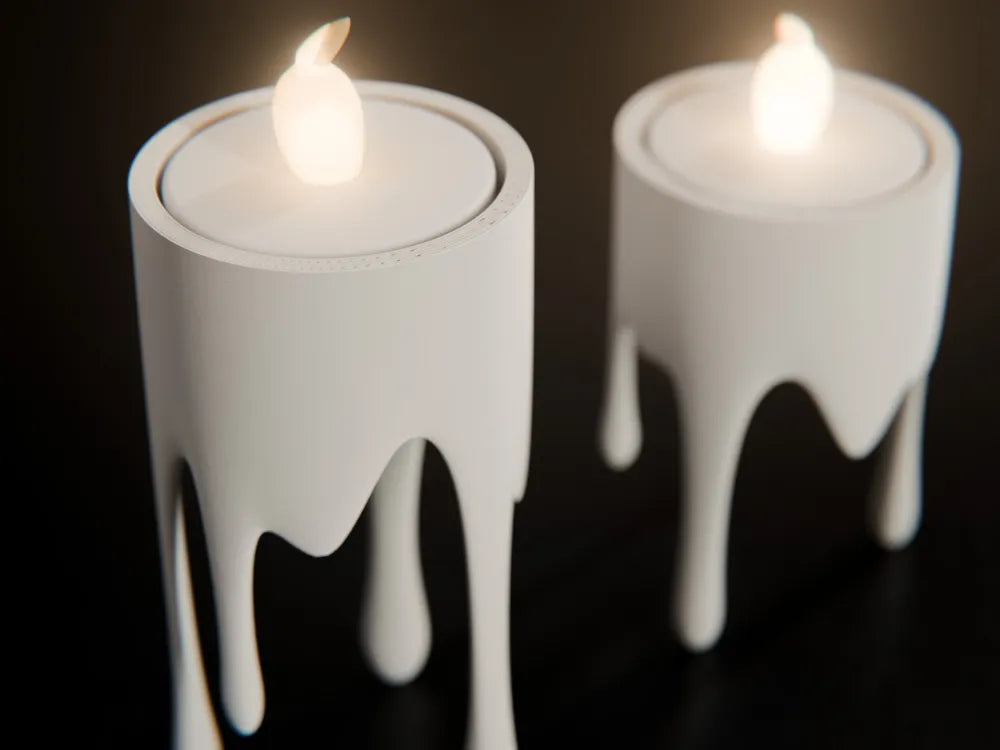 Yüzen Damlayan Mum | LED Tealight Mumluk 2'li Paket