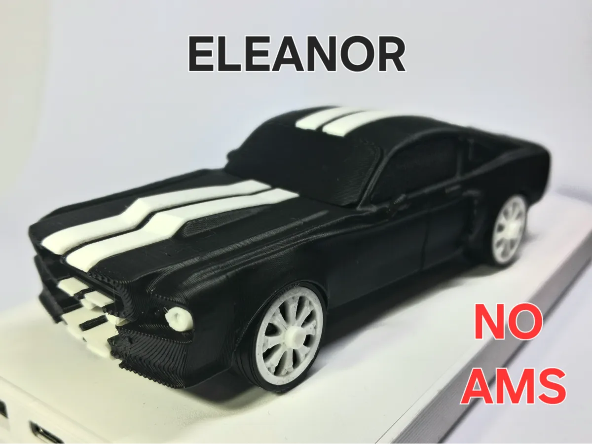Büyük Boy Eleanor 3D Model Araba Kiti | 1:43 Ölçekli Klasik Spor Otomobil Maketi